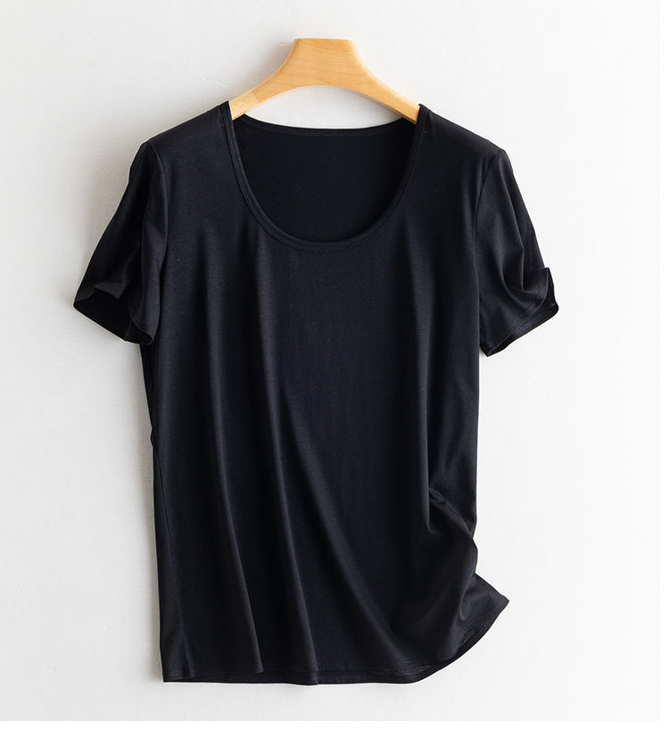 Thumbnail: V-Neck Silk Linen Cotton Tee