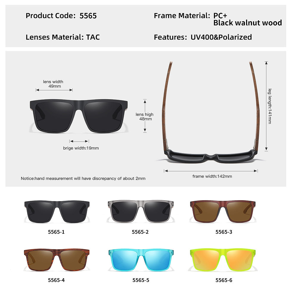 Thumbnail: Wood Frame Polarized Sunglasses
