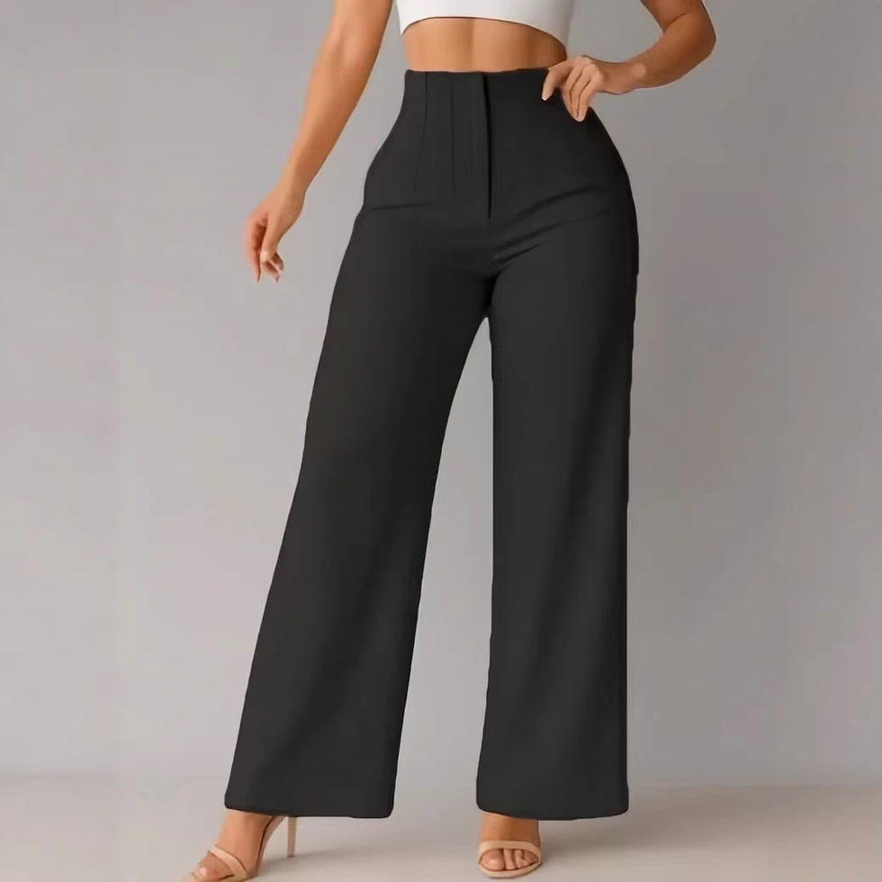 Thumbnail: Elegant Wide-Leg Tailored Trousers