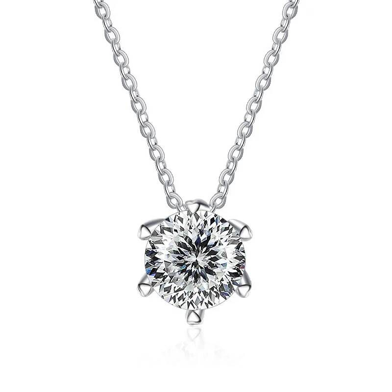 Thumbnail: Classic Moissanite Pendant Necklace
