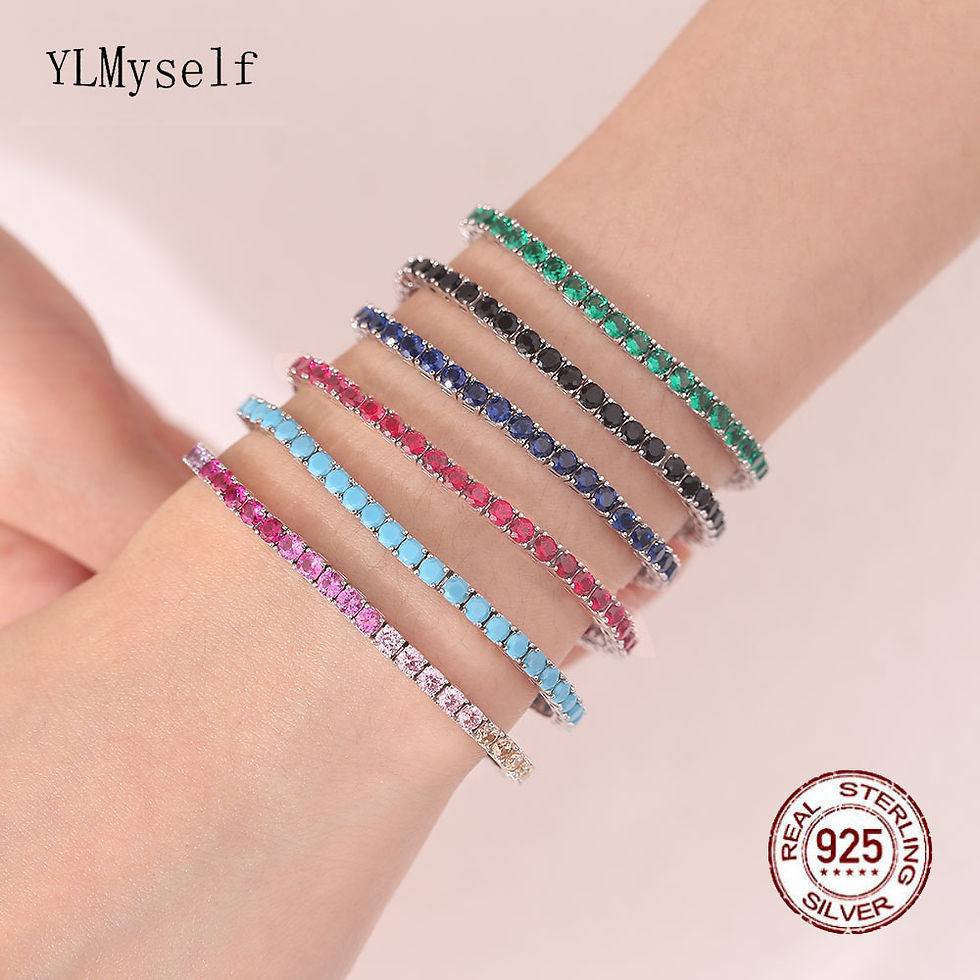 Thumbnail: Sapphire Tennis Bracelet in Sterling Silver