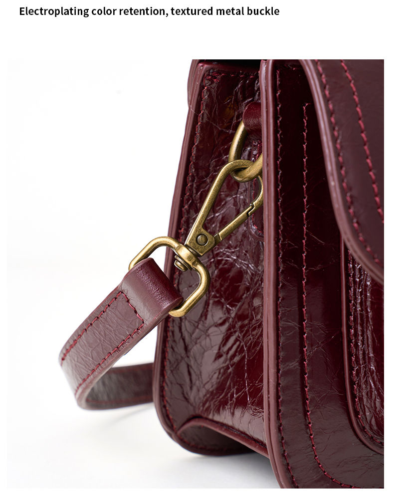Thumbnail: Retro Cowhide Crossbody Handbag

