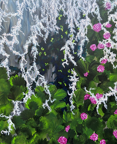 Zéphirine Drouhin in Horto Senssum, 2022, acrylic on canvas, 120X150.jpg