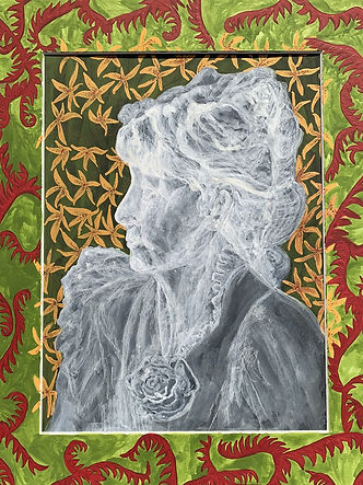 Hommage a Auguste Rodin, Etude 1 du Madame Roll, 2023, gouache, 29X39.JPEG