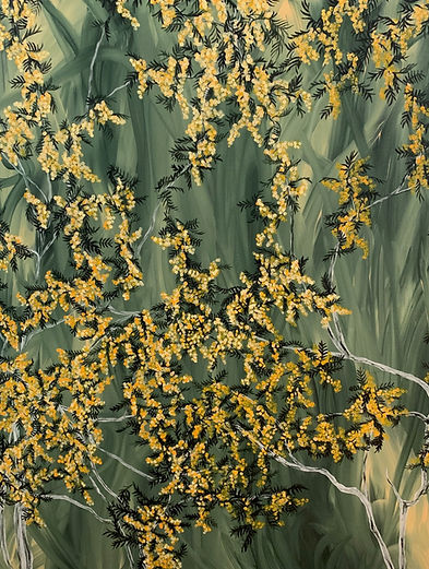 Acacia pycnantha in Horto Sensuum,2023,acrylic on canvas,150X120.jpg