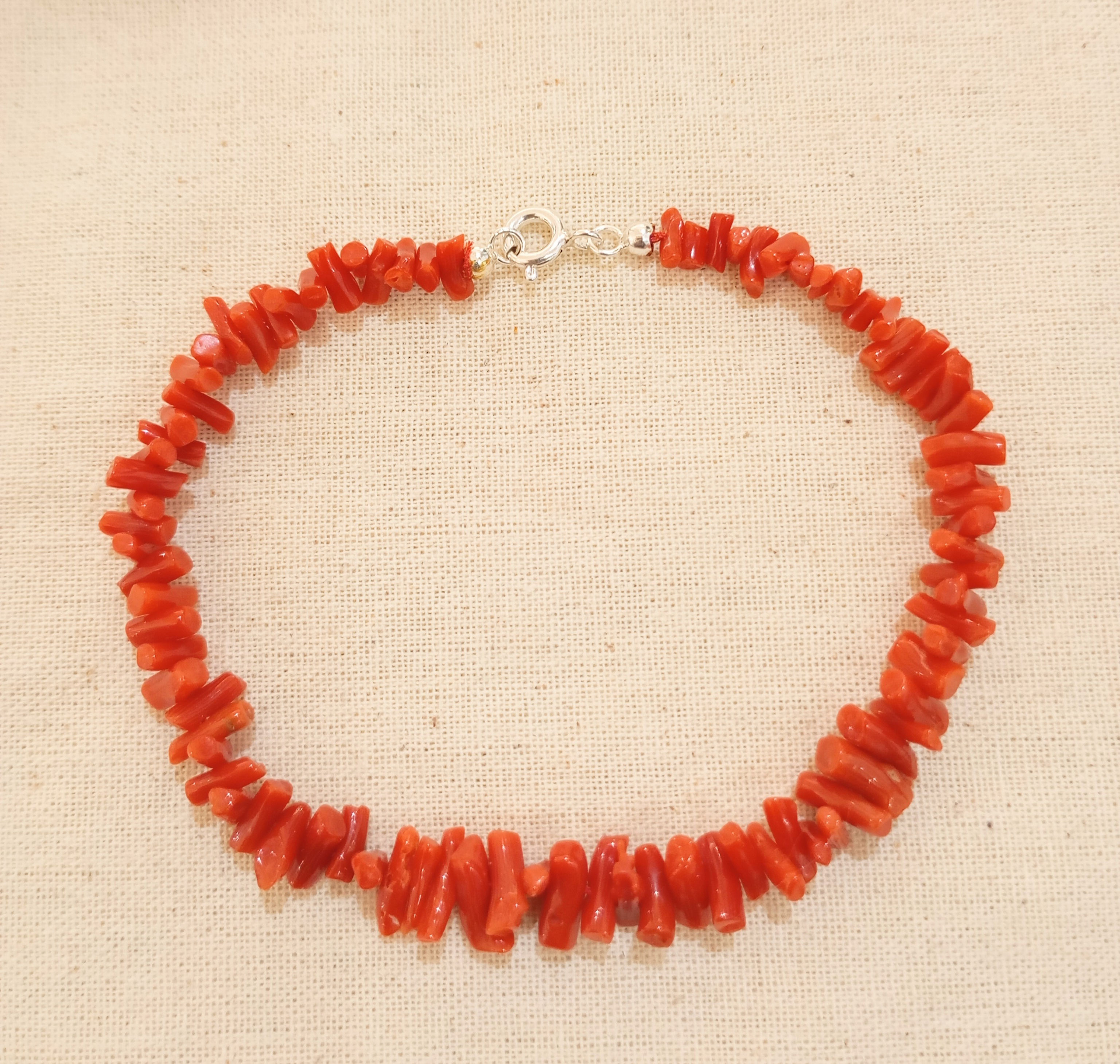 Bracelet Corail véritable frange