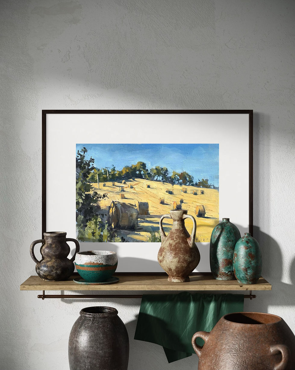 Thumbnail: hay bales landscape