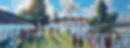 A print reproduced for an original oil painting of Henley Royal Regatta