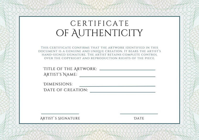 Green and White Classic Elegant Guilloches Artwork Authentication Certificate-2.jpg
