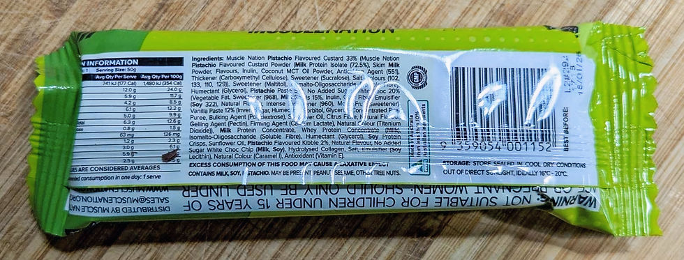 Muscle Nation Pistachio Papi Cheesecake Protein Bar