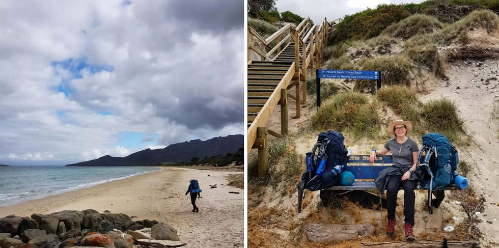 Freycinet circuit tired hiker