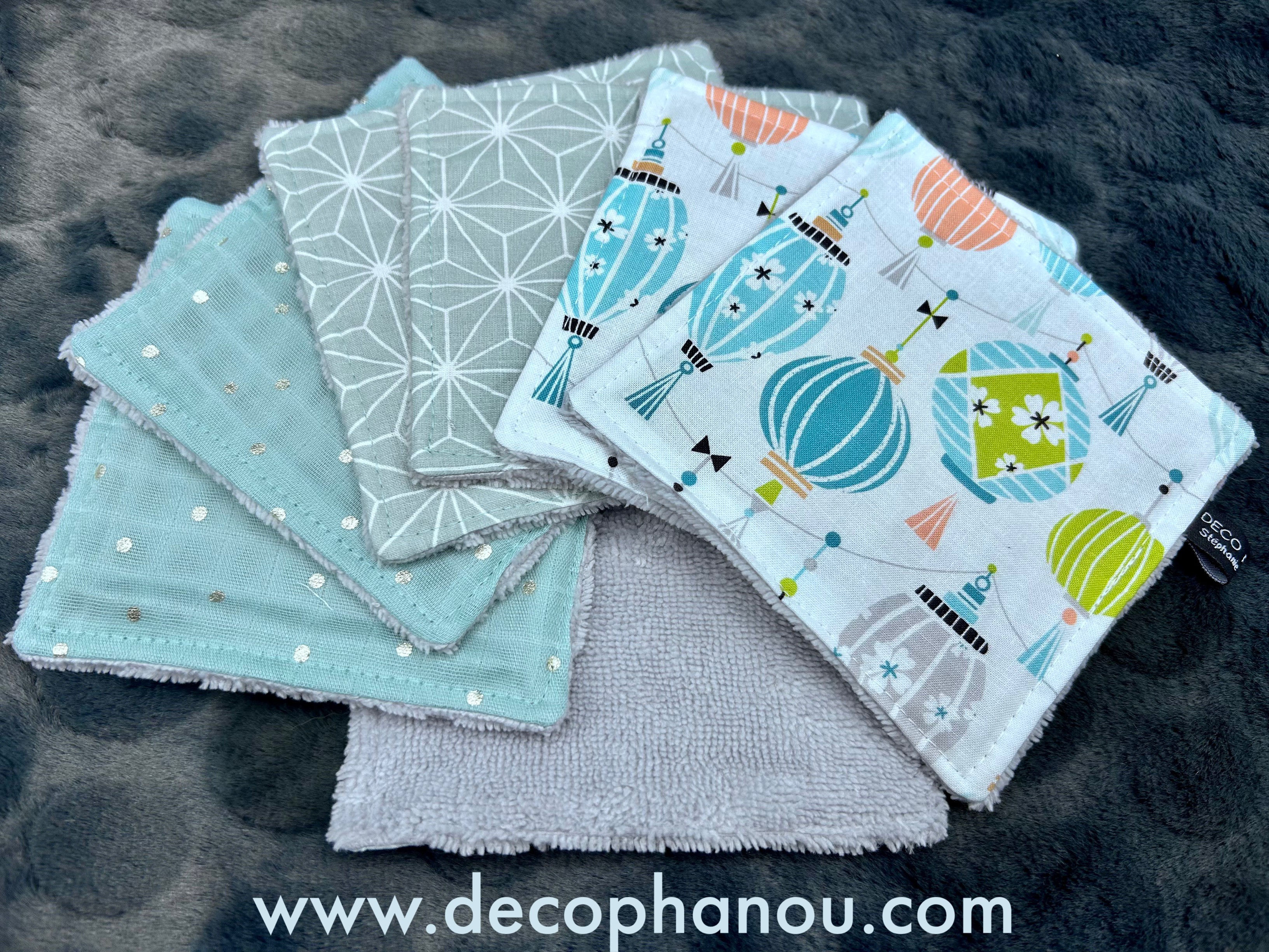 LINGETTES LAVABLES - LOT DE 7 - LANTERNES