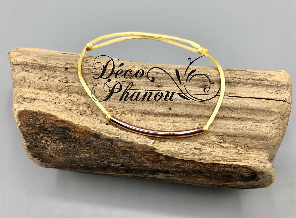 Miniature : BRACELET TUBE PLAQUE OR ROSE