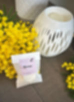 Fondant parfumé Mimosa à la cire de soja et parfum de Grasse, sans CMR et sans phtalates