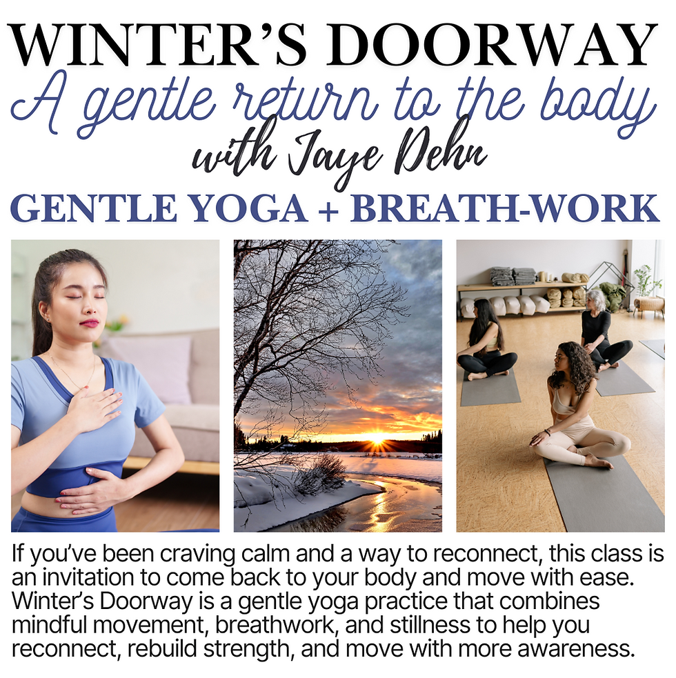 YOGA "Winter’s Doorway, A gentle return to the body"