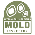 InterNACHI Certified Mold Inspector badge featuring stylized mold spores and bold text indicating professional mold inspection certification