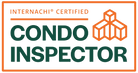InterNACHI Certified Condo Inspector badge with geometric building icon and bold text, representing professional condominium inspection certification