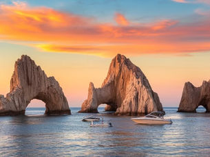 Scenic ocean and desert landscape of Los Cabos, a top destination wedding location in Mexico