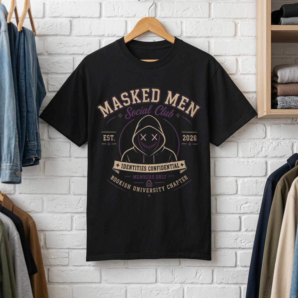 Comfort Colors tee Masked Men Social Club crest Sarcastic Momma Studios dark romance reader gift