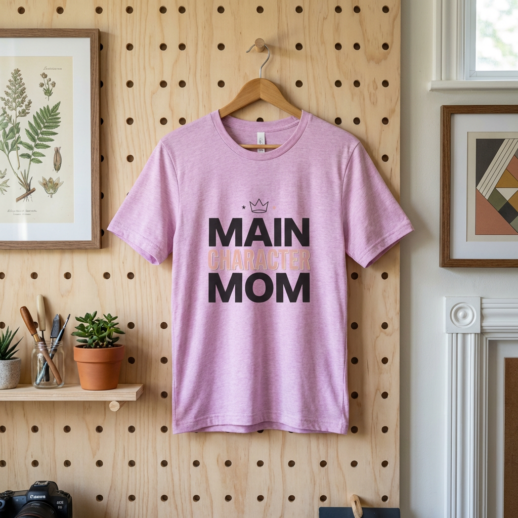 Main Character Mom Tee, minimalist mom shirt, streetwear mom