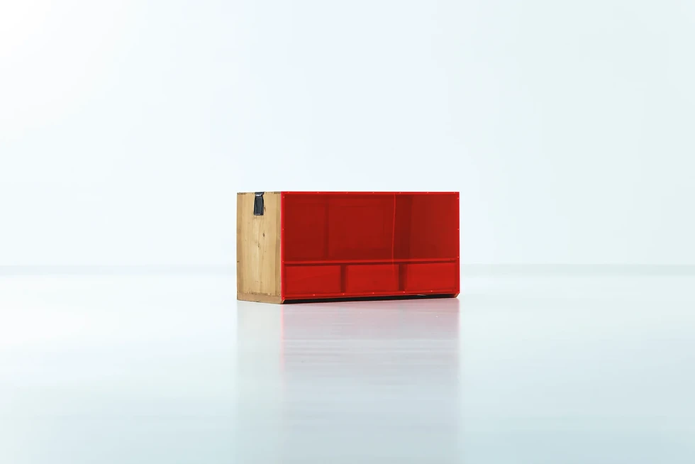 Thumbnail: Tansu with orange acrylic