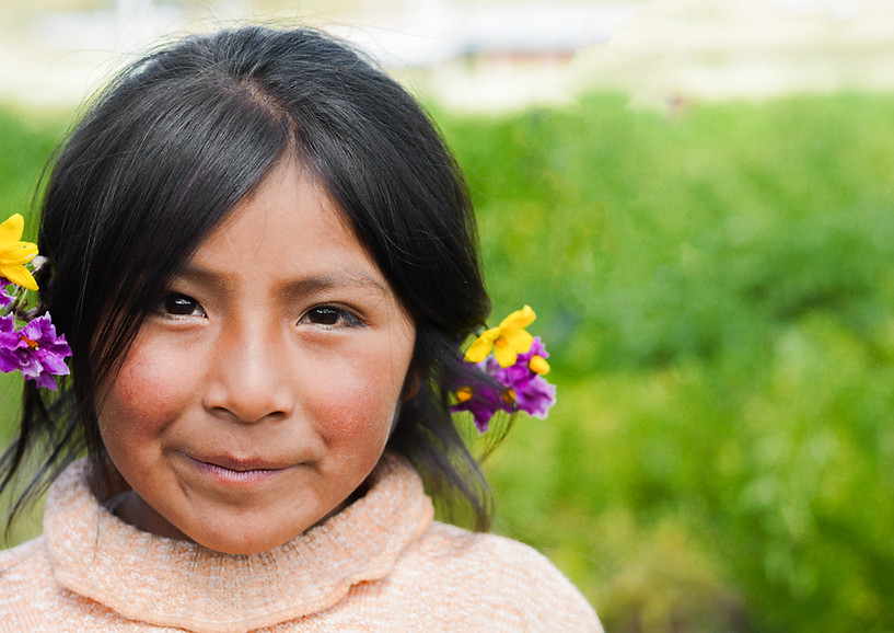 Beautiful native american little girl wi