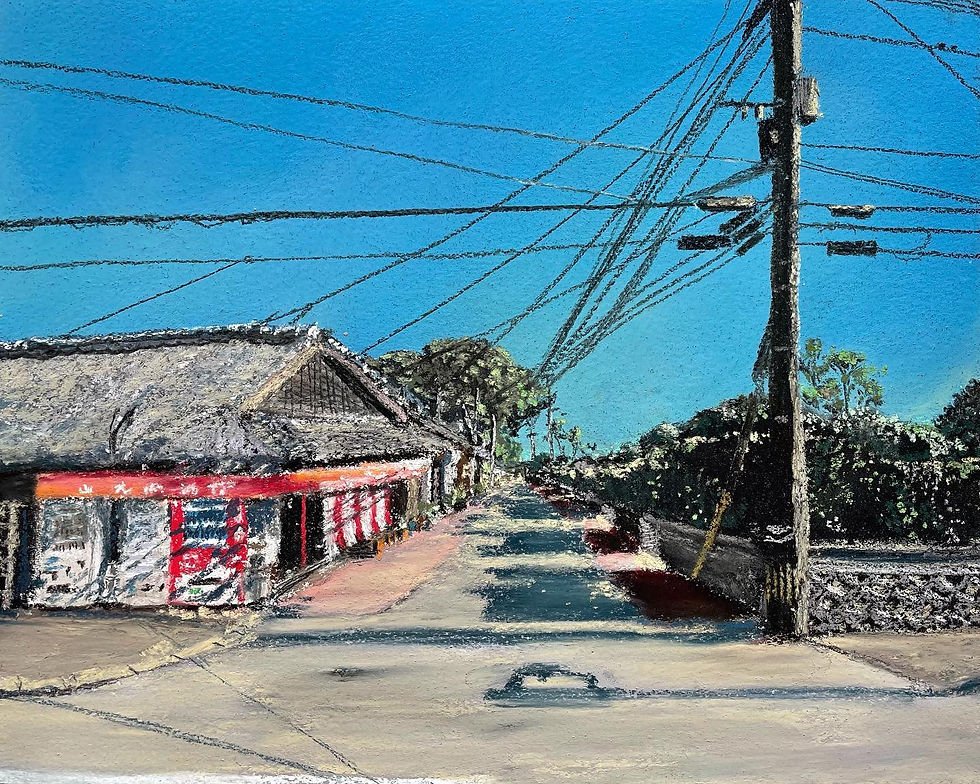 大汝牟遅神社前の道【額装済品】