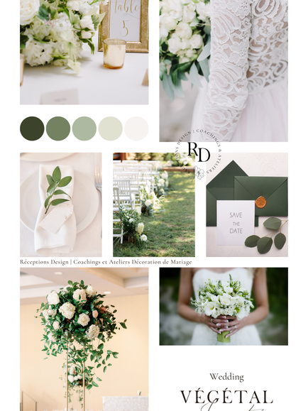 thème mariage végétal vert