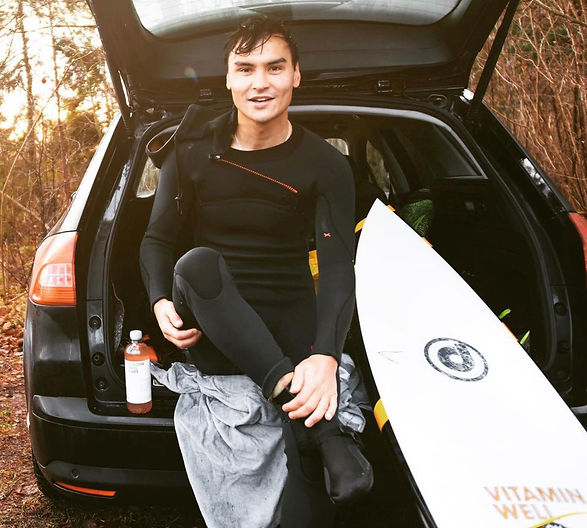 A photo of Norwegian surfer Eivind Lea for The Educator Podcast: How To series