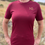 Thumbnail: GLG Red Fleck Tee with Gold Logo and brand in Unisex Crew or ladies v-neck