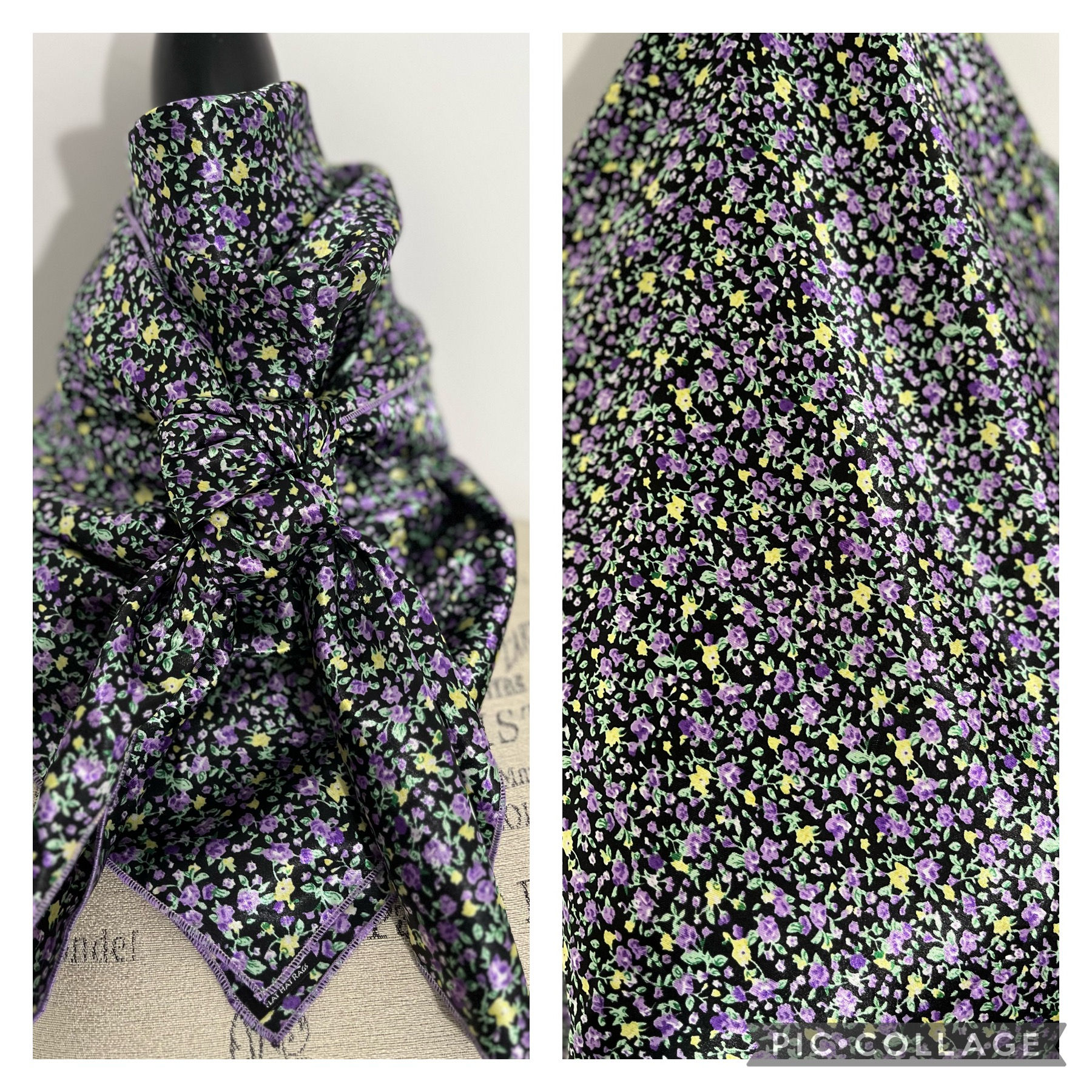 Tiny Lavender and Yellow Floral Print FL465
