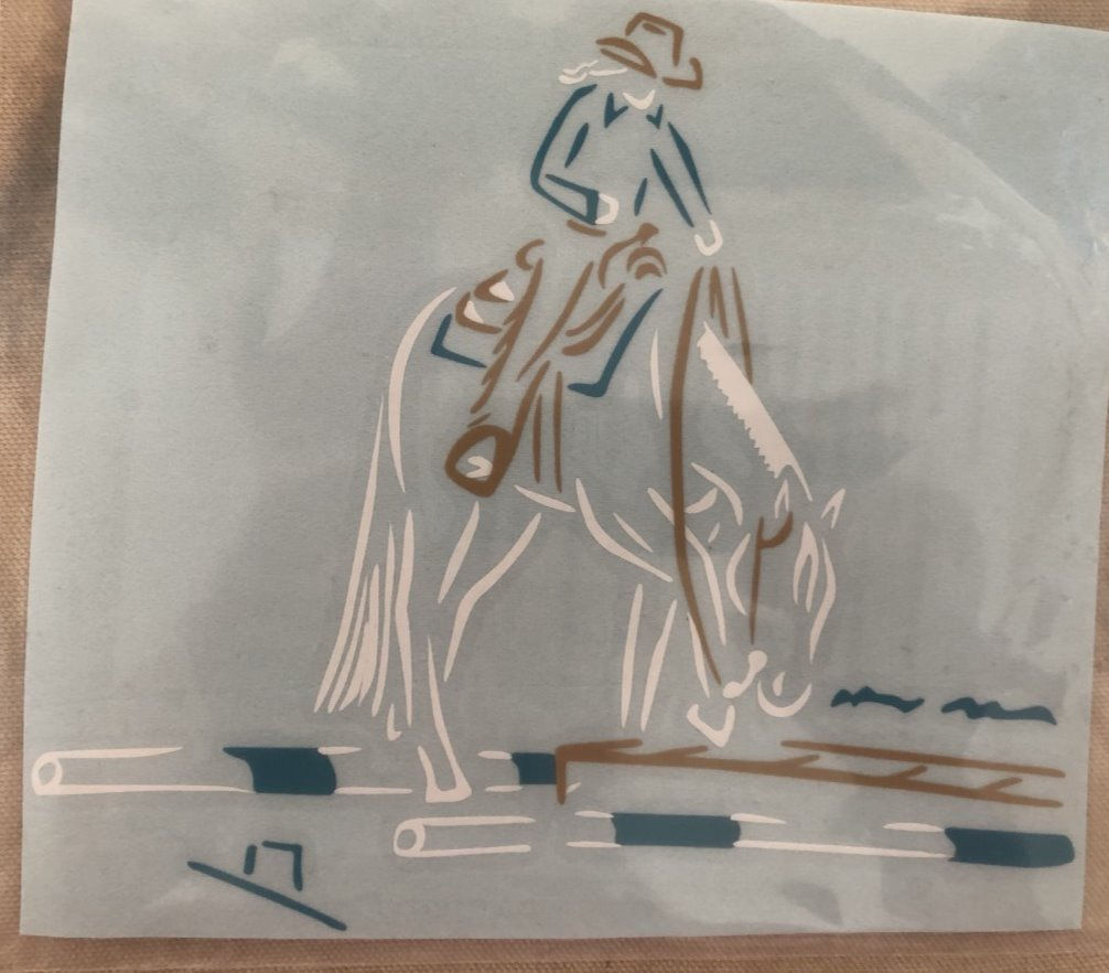 6 INCH TALL TRAIL SHOW HORSE STICKER DECAL WS403