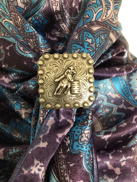 Silver Square with Barrel Racer Slide SL35