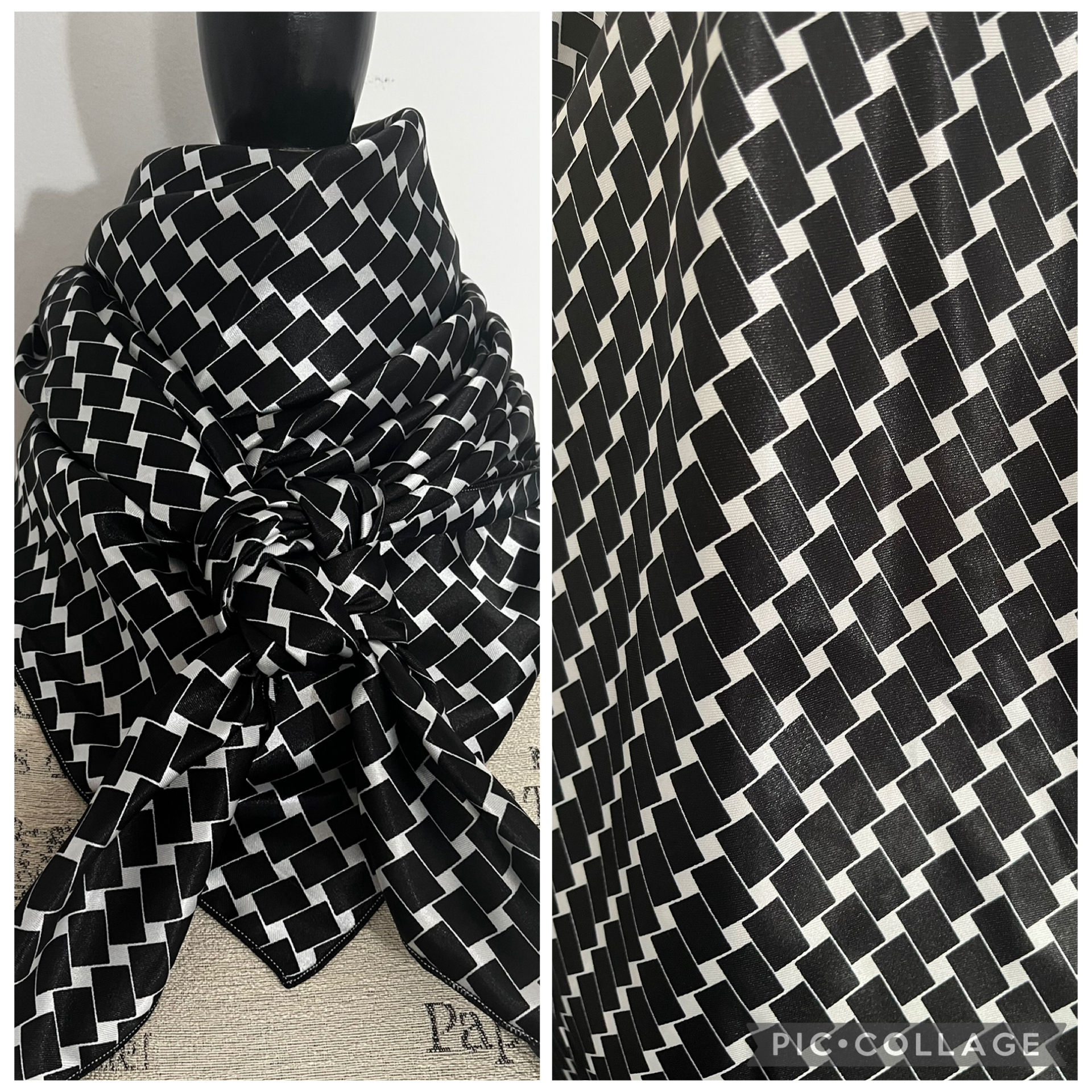 Black and White Rectangle Abstract AB674