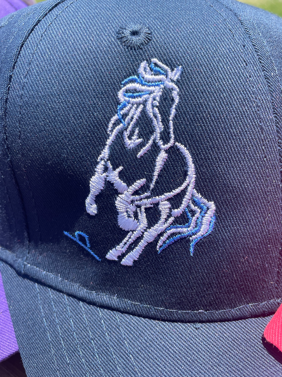 Thumbnail: Youth hat with charging horse embroidery 