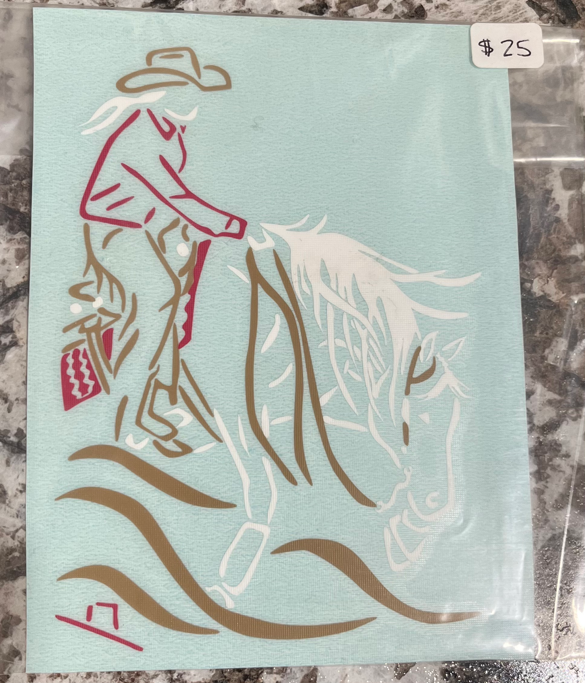 6 INCH REINER LADY RH538 DECAL STICKER