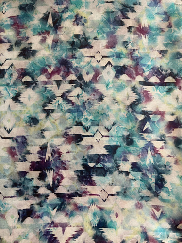 Purple Rag Design 100% SILK SOUTHWEST PURPLE AND TURQUOISE WILD RAG | Flat Hat Rags