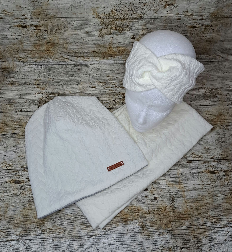Miniaturbild: Beanie / Loop / Stirnband - wollweiß - VORBESTELLBAR 