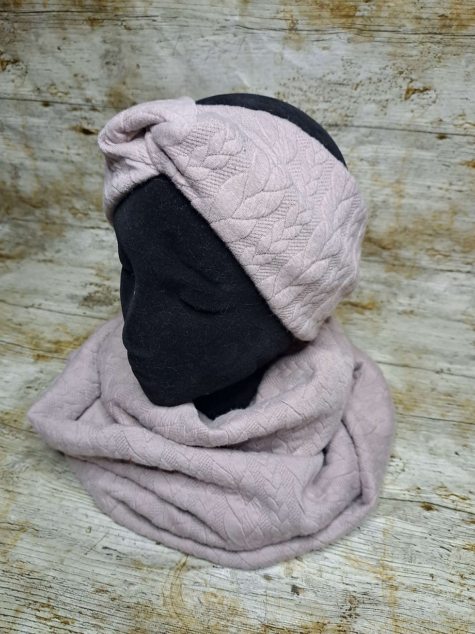Miniaturbild: Beanie / Loop / Stirnband - altrosa
