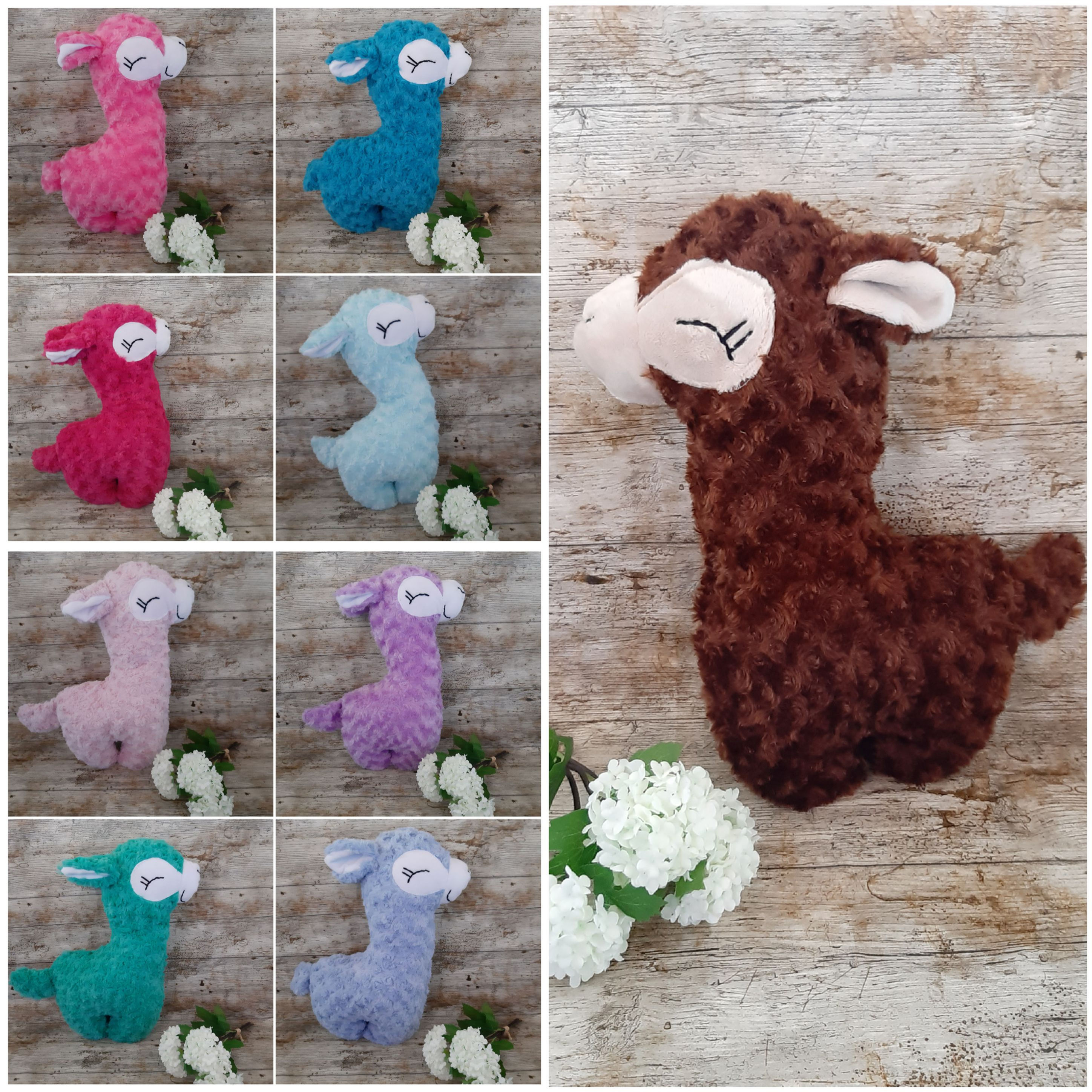 Plüschkissen "Alpaka" - auf Wunsch mit Namenstuch