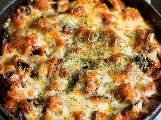 Gratin d'aubergines à la mozzarella