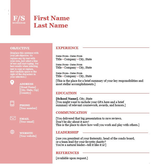 curriculum vitae paraugs rozā