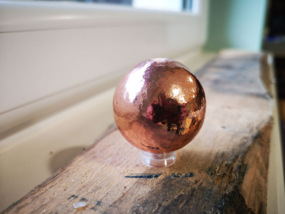 Thumbnail: Copper (100%) Sphere Metaphysical Healing Ball  Alchemist 300g Metal 40mm