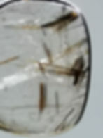 Thumbnail: Large Rutilated Angel Hair necklace (Solid silver setting and silver chain)