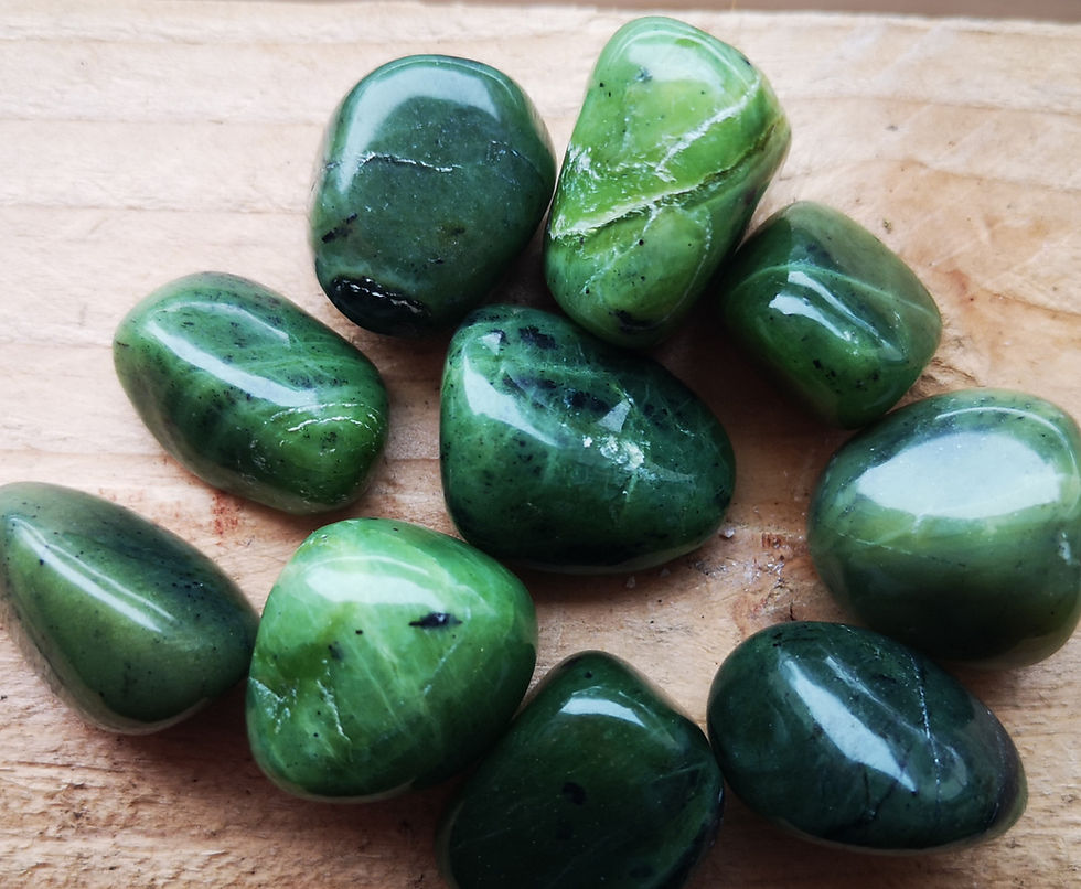 Thumbnail: Jade (Genuine Nephrite) Tumblestone (Myanmar) GENUINE CRYSTAL