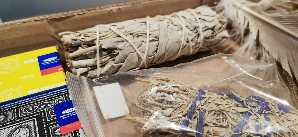 Thumbnail: ULTIMATE Smudge Kit: Abalone, Sages, Palo Santo, Feather,Incense,crystals