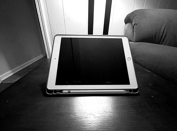 An iPad on a table