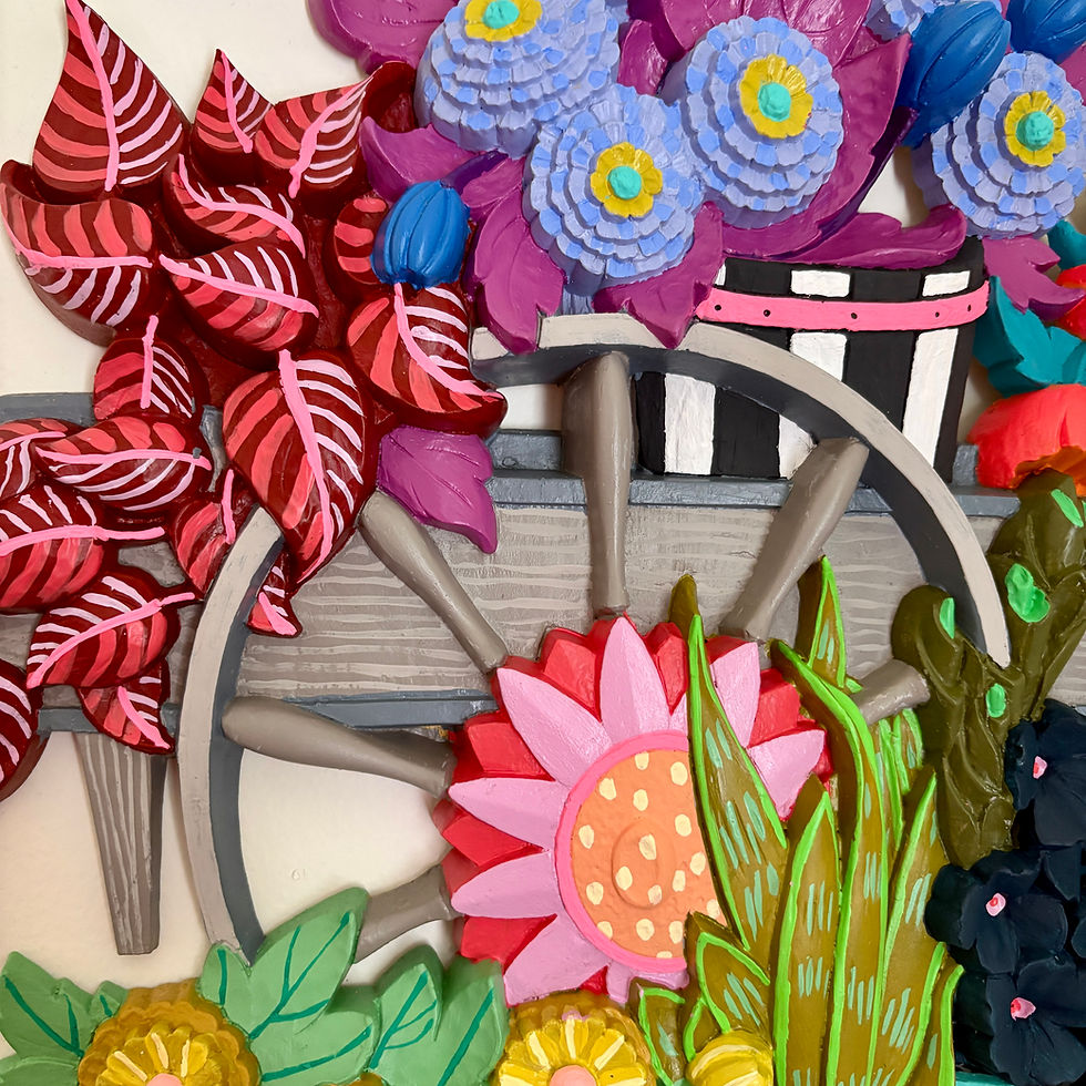 Thumbnail: Flower Cart Wall Hanging