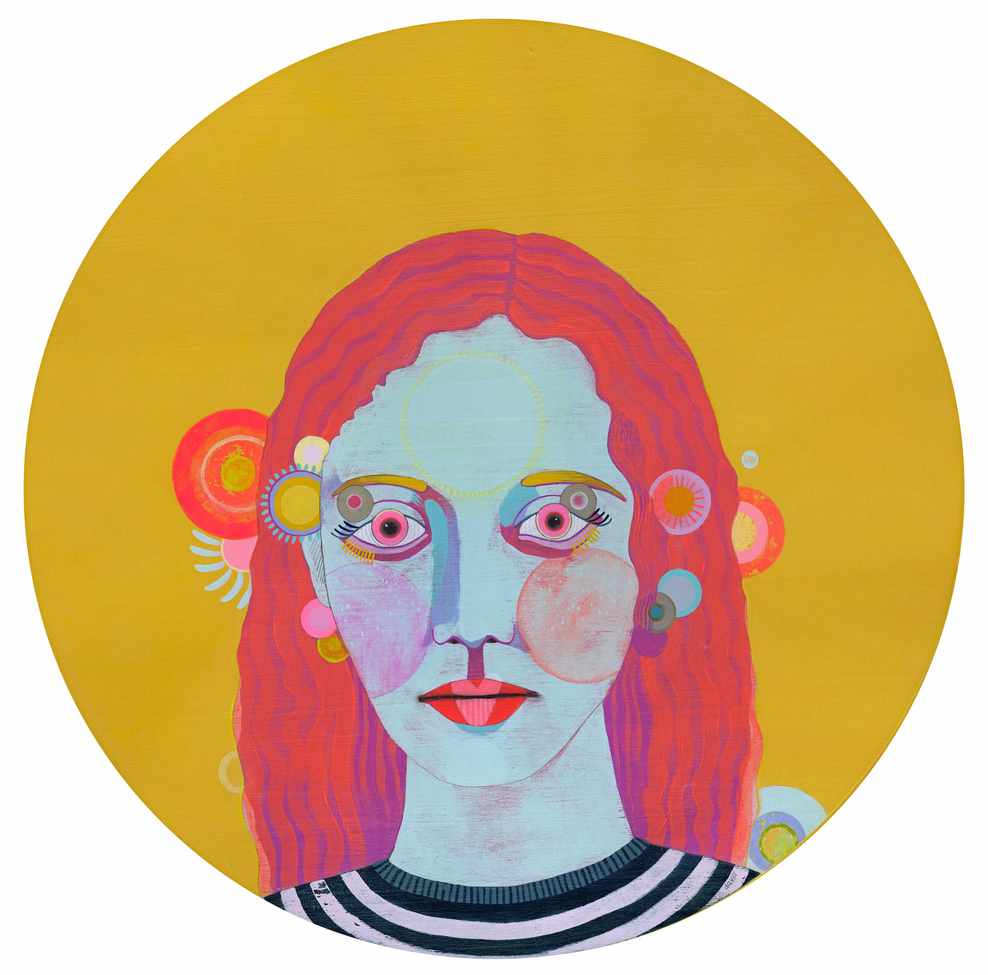 Future Ghost - Original 30" Round Painting