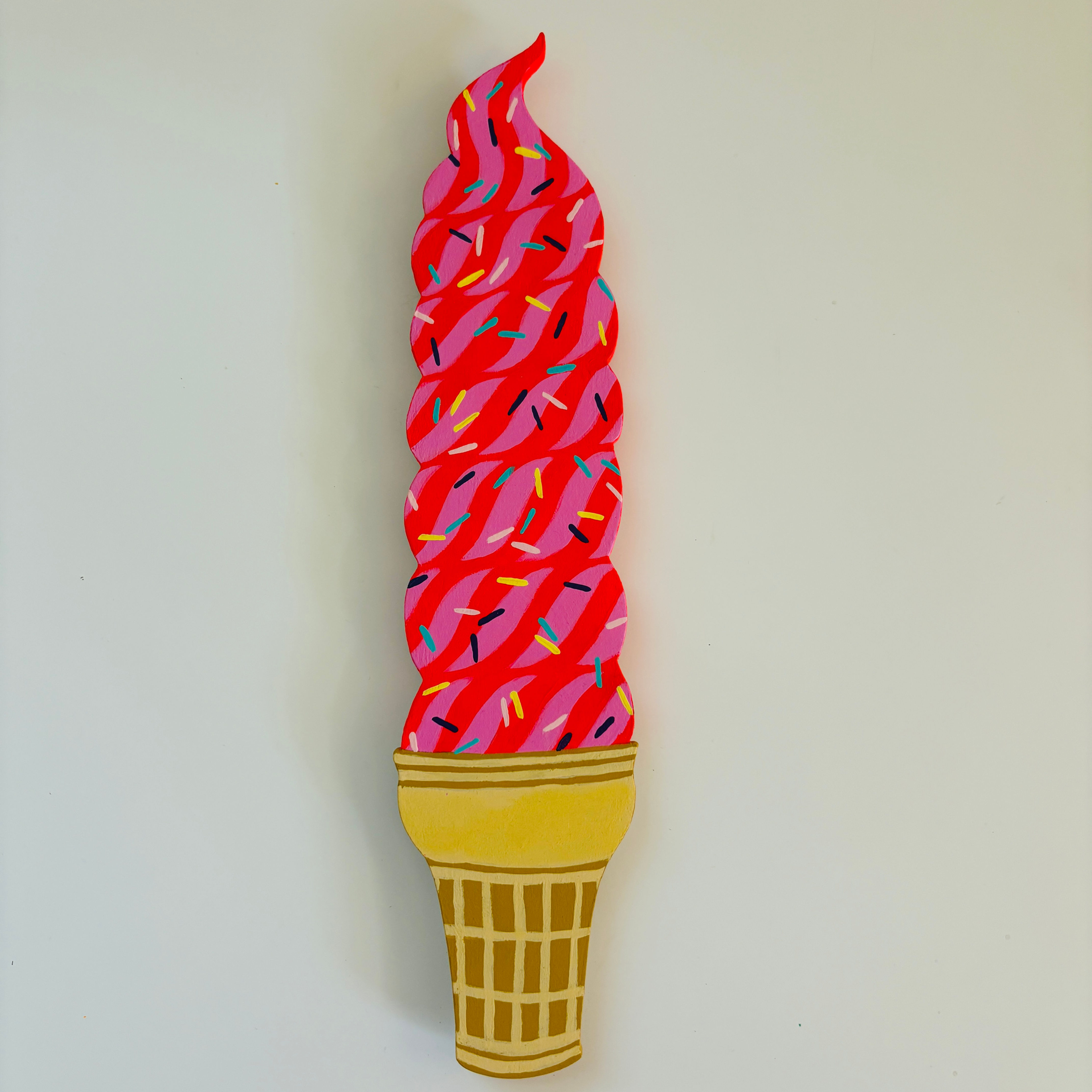 Hot Pink Twist Cone Wall-Hanging
